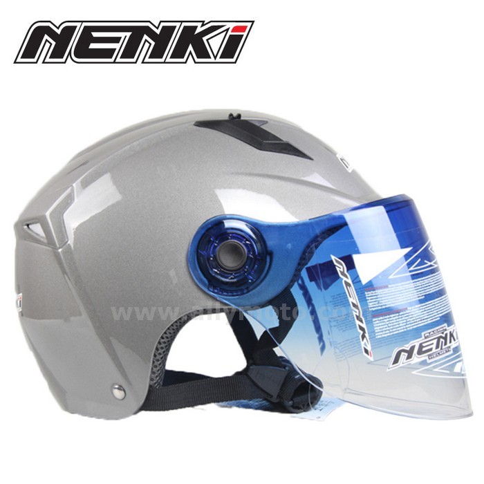 129 Men Women Open Half Face Helmet Scooter Street Cruiser Chopper Touring Motorbike Sun Shield Lens@5